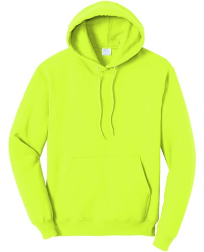 Port & Co TALL Core Fleece Pullover Hooded Sweatshirt-PC78HT-LT-Safety Green4