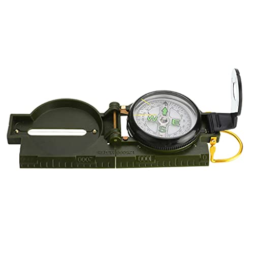 Boussole militaire portable de camping pliante à visée de précision - 5