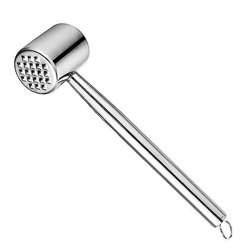 HOLIDYOYO 1 Pieza Martillo De Carne Herramienta De Ablandador De Carne Biblioteca Parrilla Carne De Res Martillo Ablandador De Carne Martillo De Bistec De Servicio Pesado Bife Plata