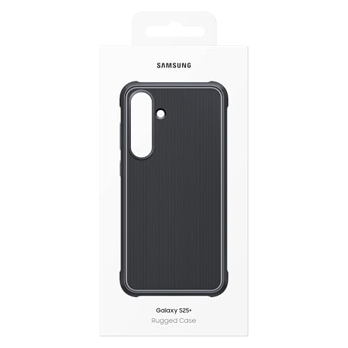 Image of Samsung Galaxy S25+ Rugged Phone Case, Protective Cover, Durable Raised Edges, Shockproof, Enhanced Stability, Sleek and Modern Design, US Version, EF-RS936CBEGUS, Black