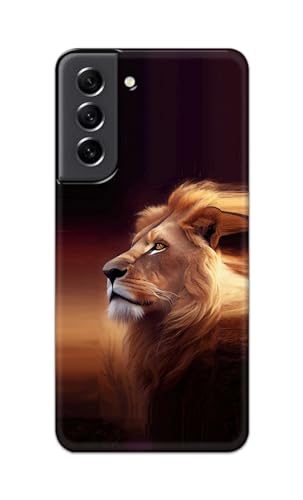 Image of PRINTFIDAA Printed Hard Back Cover Case for Samsung Galaxy S21 FE 5G Back Cover (Danger Lion) -112