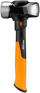 Fiskars Młot wyburzeniowy IsoCore M do precyzyjnych prac wyburzeniowych, Długość: 29 cm, Waga: 1,64 kg, Czarny/ pomarańczowy, 1020217