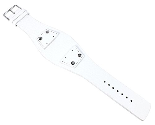 Bruno Banani Perseus Ersatzband Uhrenarmband Leder Band weiß BR20850 PS4 106 306