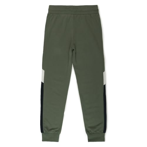 Image of Alan Jones Clothing Boys Colorblock Joggers Trackpant | Ribbed Hem & Waist | Drawstring Closure | Sizes 5-16 Years | Regular Fit