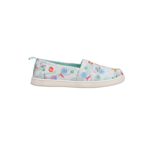 TOMS Kids Foil Cosmic Galaxy Print Alpargata (Little Kid/Big Kid) Cloudy Grey 12.5 Little Kid M2