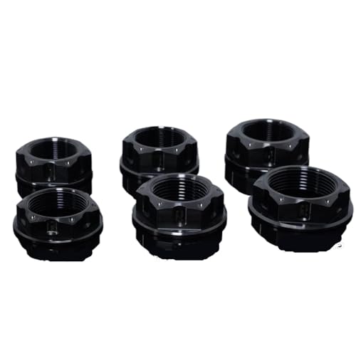 Compatible avec l'écrou de joug en titane RTAMO Gr5 M22 M24 M25 M30, fixation CNC for moto et vélo, 1 pièce(Black,M25X1.25P)
