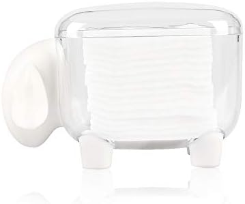 Viewnub Cotton Swab Holder Sheep Shaped Toothpick Cotton Ball Dispenser Organizer Container With Cover,White