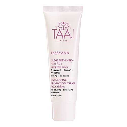 TAAJ | Crème Prévention Anti-Âge - RASAYANA | Soin prévention 1ères rides | Retarde et Corriges les 1er signes de l’Âge | Redonne Fermeté & Élasticité à la peau | Traits plus lisses | Végan | 50 ml Cover