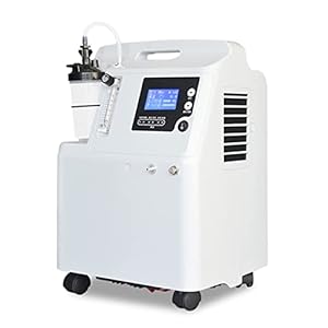 Concentratore Generatore di Ossigeno Medico, Concentratore Generatore di Ossigeno Ossigeno Regolabile dal 95% al 96% con Ruota Universale a 360° per Assistenza Domiciliare e Ospedaliera.,JAY5AW