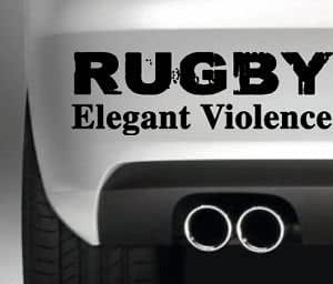Amazon.com: Rugby Elegant Violence Vinyl Car Decal (External Fitting ...