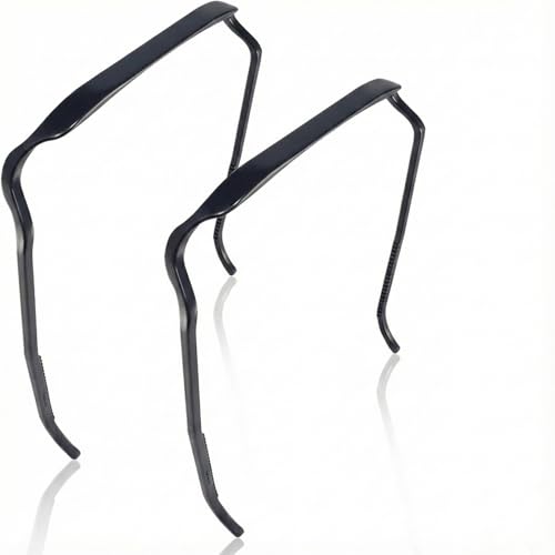 Hopzab 2PCS Curly Hair Headband Large Square Plastic Hoop for Thick Hair Invisible Hairstyle Fixing Tool Sunglasses Headband Unisex Hairband for Curly and Thick Black