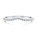 BERRICLE Sterling Silver Wishbone Rings Stackable Curved Half Eternity Band Ring for Women, Micro Pave Set Round Cut Cubic Zirconia CZ