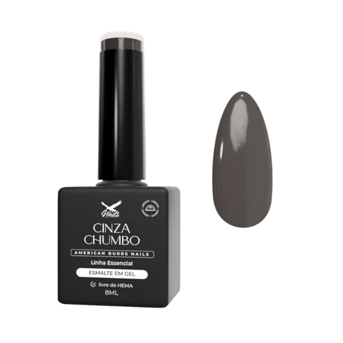 Esmalte em Gel Linha Essencial, Cinza Chumbo, 8ml - American Burrs Nails