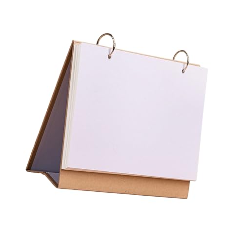 2Pcs Art Paper Calendar Includes 13 White Pages Creative Scrapbook Supplies for Art Photo Project Making Scrapbook Art Projects 