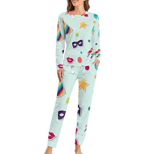 Pyjama femme avec t-shirt manches longues et pantalon Magie