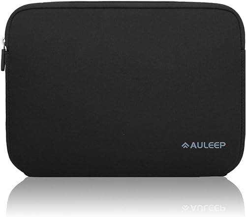 AULEEP 15-15.6 inch Laptop Sleeves, Neoprene Water-Resistant Laptop Case Slim Cover, Durable Chromebook Computer Carrying Bag for MacBook Air/MacBook Pro for HP/Lenovo/Dell/Asus/Acer, Black
