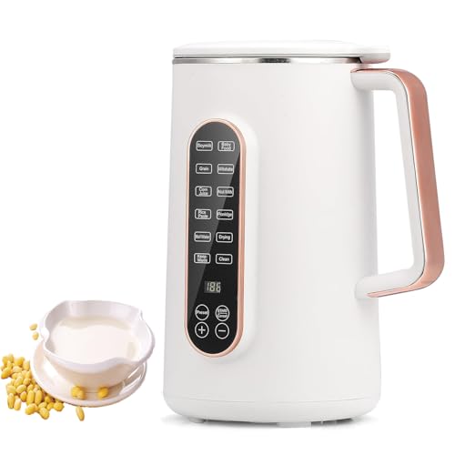 Máquina automática de leche de soja de 1,2 L, para leche de almendras, avena y leche de soja casera con inicio retardado, ebullición y características de autolimpieza