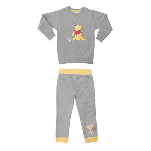 Winnie the Pooh, set da 2 pezzi: set per bambini di alta qualità, comodo e carino per bambini e bambine in un design allegro. Si compone di un maglione a maniche lunghe e pantaloni abbinati.