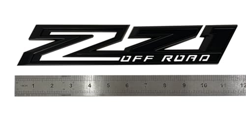 Image of 2pack New Big Z71 Off Road Emblems Side Decals 3D Badges Compatible with fits 2019-2025 Silverado Offroad Parts 84632695 (Matte Black)