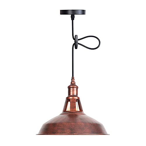 Lámpara colgante vintage de metal para salón y comedor con suspensión ajustable premium 1