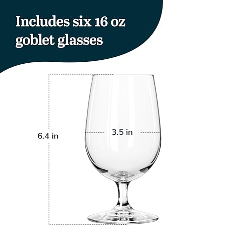 Libbey Essentials Goblet, 16 oz, Set of 6