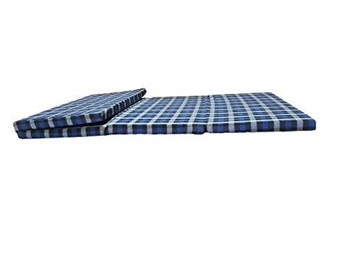 Image of ATOOTFUSION 4 Fold Single Bed Folding Pure EPE Foam Mattress for Travel, Picnic (Mattresses 2 inch Single Bed) Multicolor Light Weight Mattress ((Single Bed)(72x35x2))