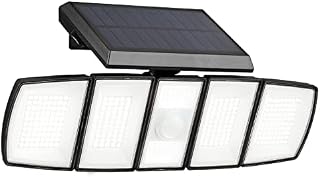 SA Products 300 LED Solar Security Light - 3 Lamp Heads, 7000K Brightness, Motion Sensors - Durable, IP65 Waterproof - Outdoor Solar Powered Lighting for Garden, Decking, Yard, Patio, Garage - 1-Pack