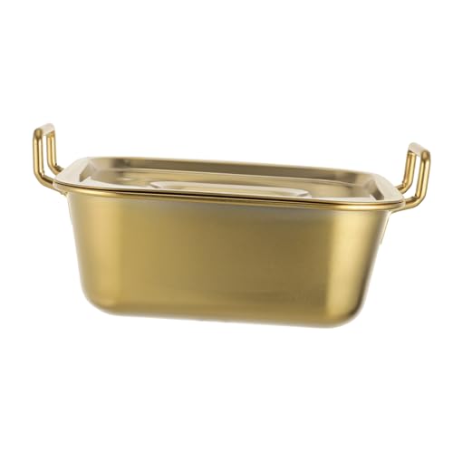 OUNONA Bandeja De Metal De Disco Cuadrado De Acero Inoxidable Para Papas Fritas Bandeja De Acero Inoxidable Para Arroz Tazones De Acero Inoxidable Cestas Para Palomitas De Maíz Tazones