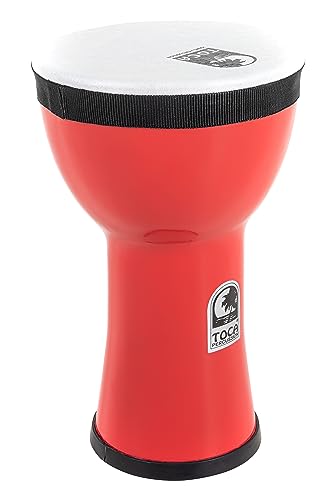 TOCA Doumbek Freestyle 2 Trommel (wetterfester PVC Trommelkessel mit 10\ Höhe, immer perfekt gestimmt, ideal für Drum Circles, Bildung & Therapie, Durchmesser: 6\), Red