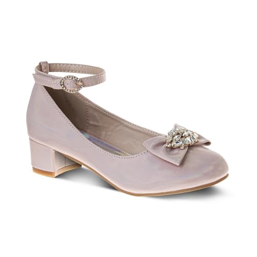 Sandales filles Josmo avec sangle métallique et talon bloc rose 28