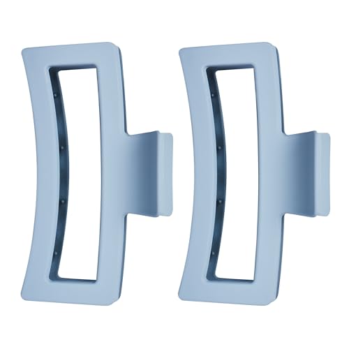 Gimme Beauty Thick Hair - X-Long Hair Holds More - Velvet-Like Finish Clip for All Lock Types - Non-Slip, Firm-Hold Daily Wear Accessory - Essential, Retractable Clip - Blue