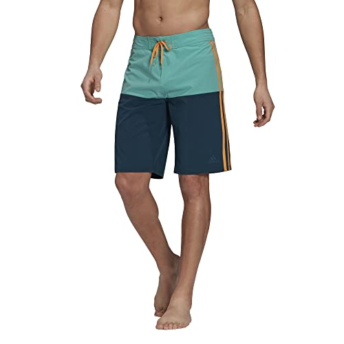 adidas Mens Knee Length Colorblock Boardshort Acid Mint Wild Teal 36 