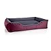 BedDog® Chien/Chat Panier Teddy S à XXXL, 14 Couleurs au Choix, en Cordura & Microfibre Velours, lit de Chien Lavable, Coussin de Chien, pour l''intérieur et l''extérieur, Taille XXL, Bordeaux/Gris'