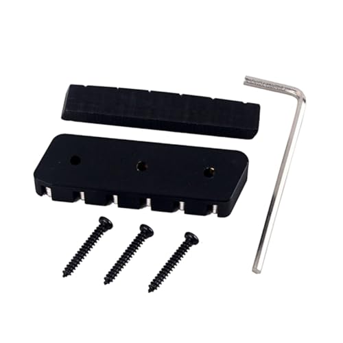 GOOHOCHY 6-string Locking Nut and Nut Stop for Headless Copper Material Ga887