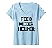 Donna Aiutante del miscelatore di alimentazione Maglietta con Collo a V