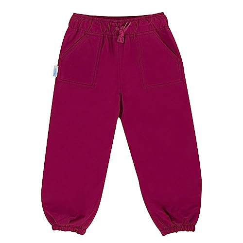 JAN & JUL Waterproof Toddler Rain Pants for Baby Girls (Wildberry, 1 Year)