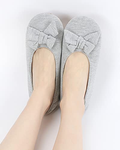 Image of Panda Bros Women's Ballerina House Slippers,Anti-Skid Comfy Warm Ballet Style Slippers
