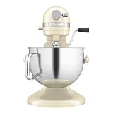 KitchenAid Artisan Bowl-Lift Stand Mixer, 5.6L Stainless Steel Bowl, 11 Speeds & Soft Start, Heavy Duty Full Metal Construction, Kneads 3.7kg Dough, Almond Cream