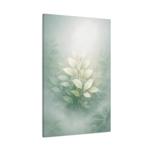 Toile feuilles de brume 60x90cm tableau grand format