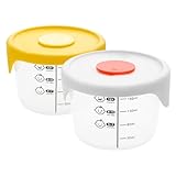 ibasenice 2個 栄養補助ボックス 容器 ウィー デイケア用のベビーフードコンテナ フィーダ 準備 食品保存ボウル スナック収納ボウル 小鉢 補完的なフードボウル Pp