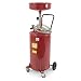 ARKSEN 20 Gallon Portable Waste Oil Drain Tank Air Operated Drainage Adjustable Funnel Height w/Wheel, Red
