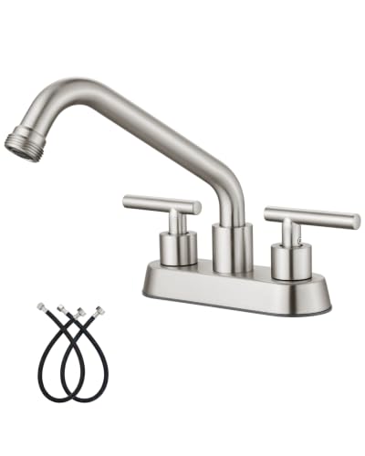Aolemi Laundry Utility Sink Faucet,3/4" NPT Threaded End,Brushed Nickel