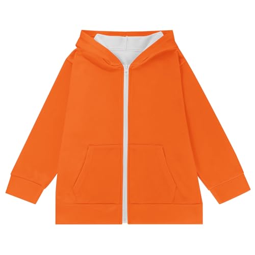 DDAPJ pyju Unisex Boys Girls Zip Up Hoodies Fleece Sweatshirt Jackets Lightweight Long Sleeve Hooded Coats with Pockets3