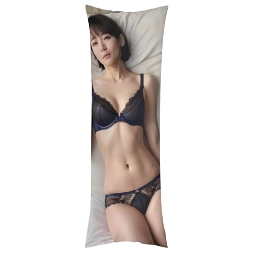 for 吉岡里帆 枕カバー、かわいいクッションカバー装飾的な枕カバー 人気写真、通気性と柔らかさ丸洗い可能、しわ防止、収縮防止、退色防止、ピリングするのは簡単ではありません 家庭用 20"x54"(615)