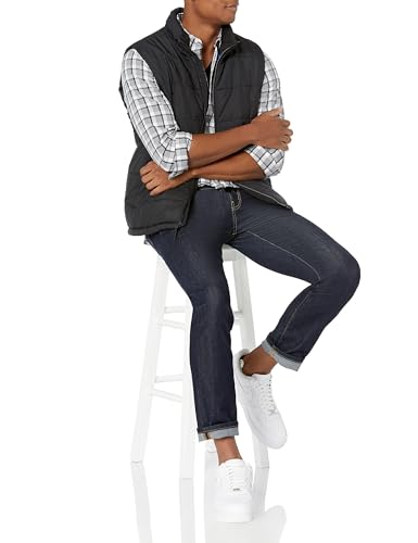 Image of Amazon Essentials Men's Regular-Fit Long-Sleeve Casual Poplin Shirt, Button Front, Business Casual, Collared
