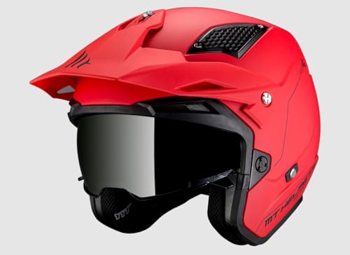 MT Helmets District SV S – Casco Moto Trial o Urbano con Visor Solar Retráctil, Interior Lavable, Diseño Off Road y Gran Ventilación | Homologado ECE 22.06 & DOT