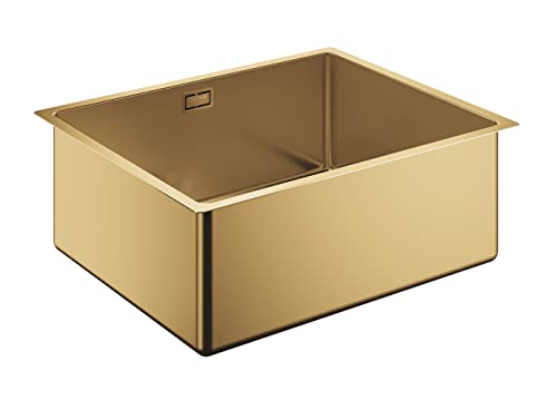 Evier sous plan en acier inoxydable K700 31574 1 vasque 538x438mm or brillant geb.