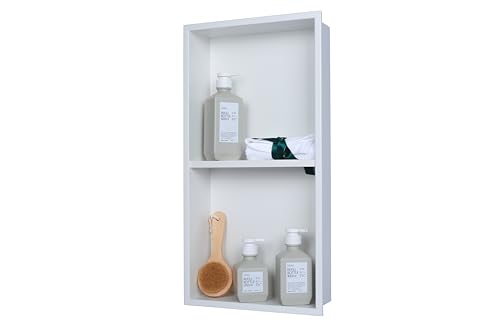 IKITRAEE Recessed Wall Niche for Shower Room Storage,Double-Layer Shelves,Wall Insert