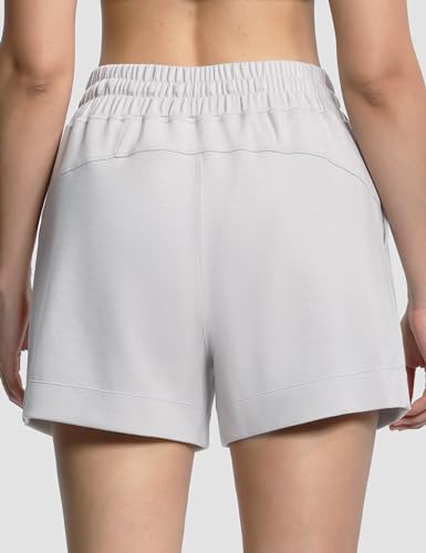 THE GYM PEOPLE Women's Drawstring Sweat Shorts High Waisted Summer Workout Lounge Shorts with Pockets