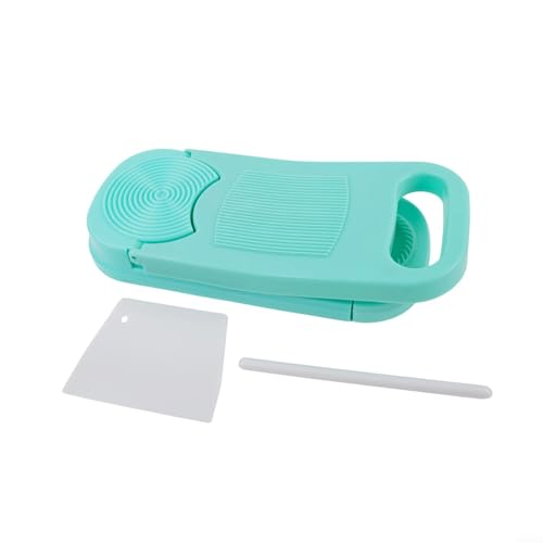 Hosrivae 10,2 cm - Macchina per gnocchi con tavola per gnocchi, paletta per pasta - Ravioli fatti in casa multiuso Empanada Burrito Plus Pot Sticker Press per cucina Materiale PP 29 x 12,2 cm (blu)